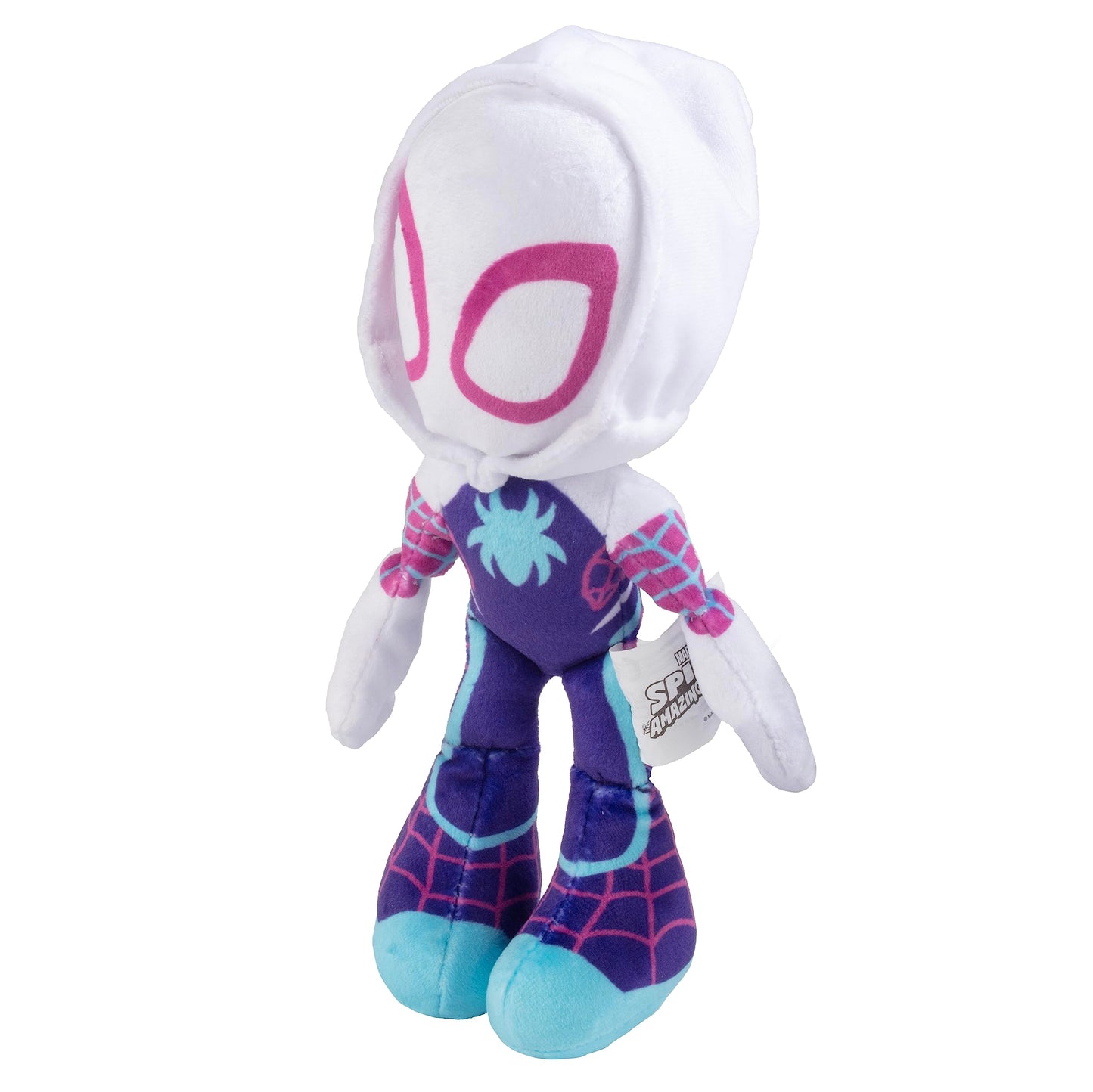 Marvel Spidey and His Amazing Friends 8" Gwen Stacy Ghost Spider Plush - Spider-Man Stuffed Animal Toy Figure - Officially Licensed - Spider-Verse