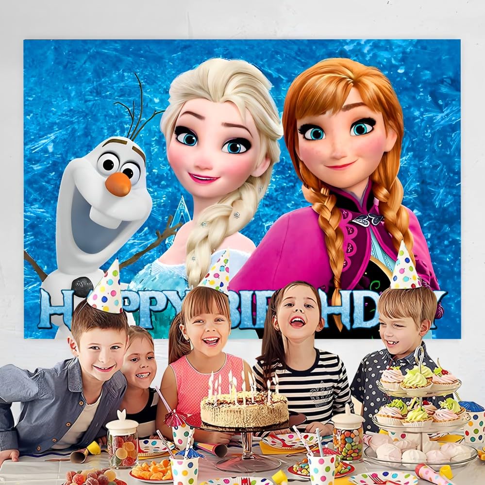 Winter Wall Decor Backdrop for Kids Birthday Decorations, Winter Banner for Birthday Party Supplies (5x3ft)