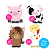 Big Dot of Happiness Farm Animals - Cow, Horse, Pig and Chicken Decorations DIY Baby Shower or Birthday Party Essentials - Set of 20
