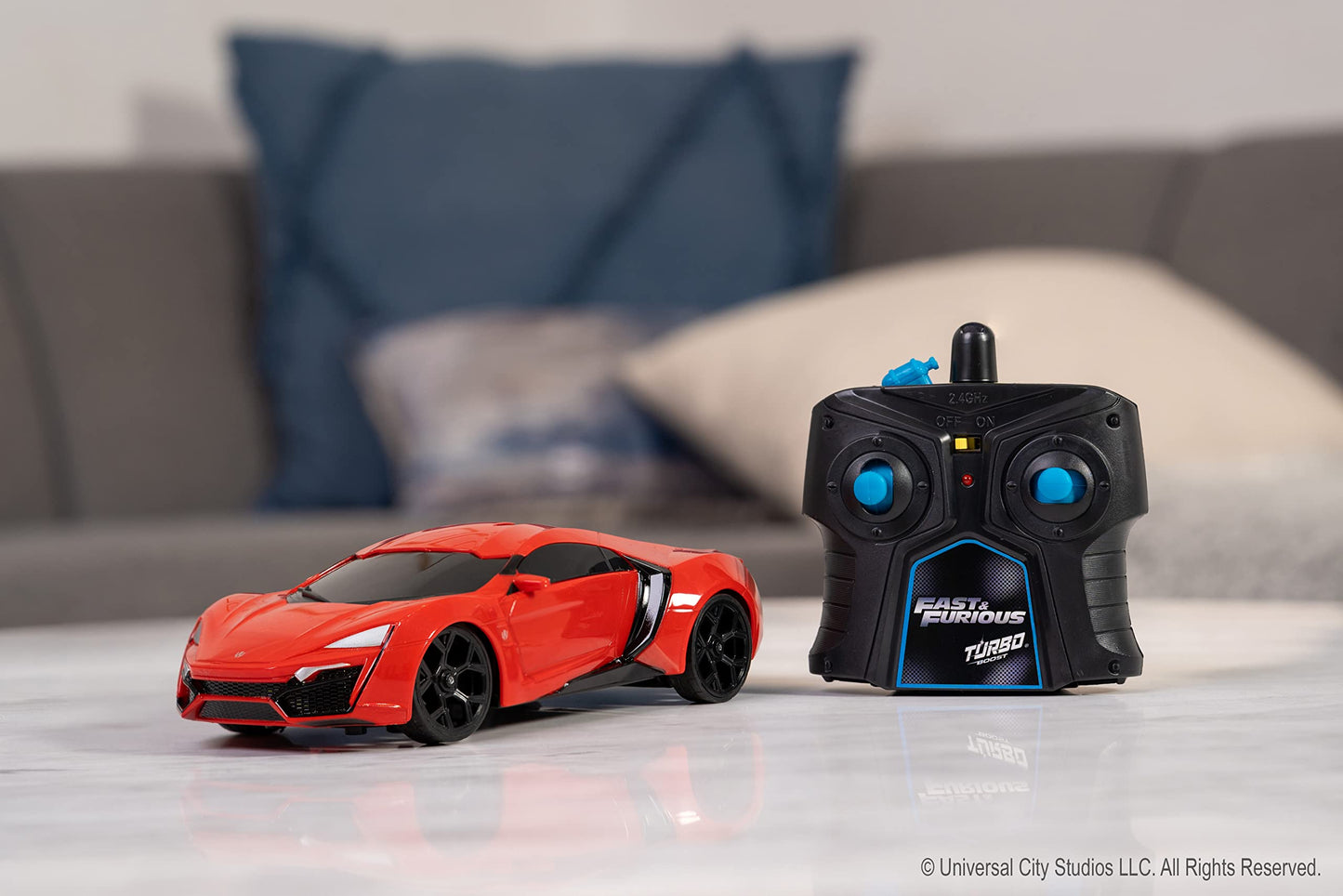 Jada Fast & Furious 7.5" Lykan Hypersport Remote Control Car RC with 2.4GHz, Toys for Kids and Adults