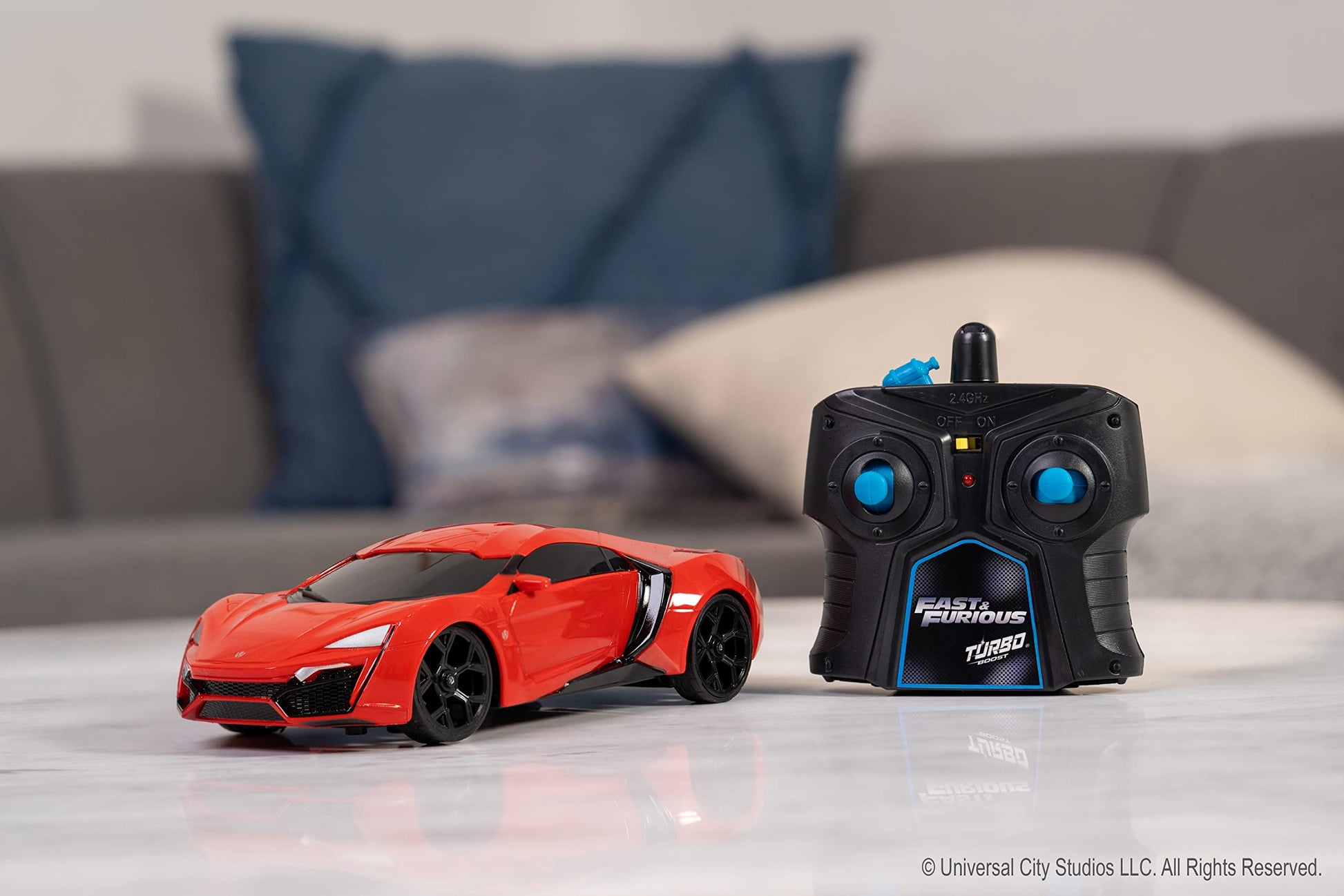 Jada Fast & Furious 7.5" Lykan Hypersport Remote Control Car RC with 2.4GHz, Toys for Kids and Adults