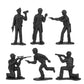 Tim Mee Toy SWAT Plastic Army Men - 24 Black and Blue Police Figures US Made