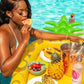VICKEA Inflatable Pineapple Drink Holder, Pool Party Drink Float for Water Fun