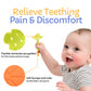 Baby Teething Toys, Soft Silicone Fruit Teether Set with Pacifier Clip/Holder for Toddlers & Infants, 5 Pack