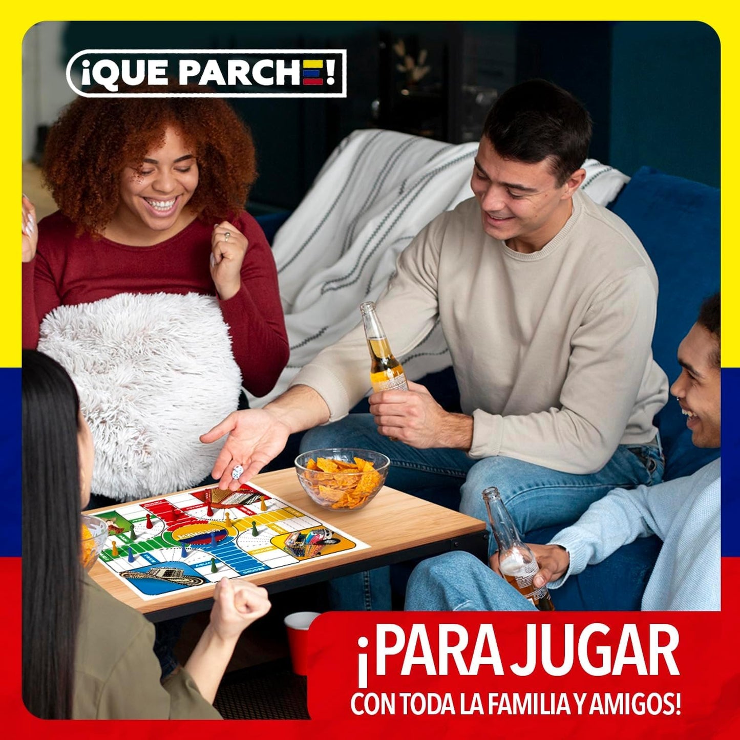 PAP Products PARQUES MAGNÉTICO Colombiano para 2 a 6 Jugadores Colombian Parques Board Game, Parcheesi Board Game, Juegos De Mesa para Adultos
