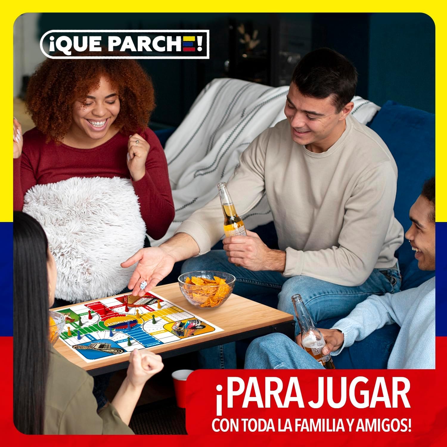 PAP Products PARQUES MAGNÉTICO Colombiano para 2 a 6 Jugadores Colombian Parques Board Game, Parcheesi Board Game, Juegos De Mesa para Adultos
