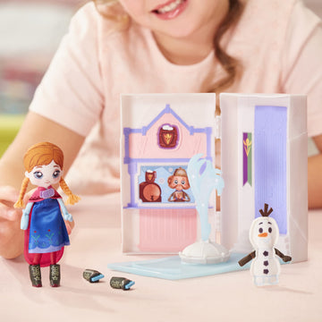 Disney Sweet Seams 6" Soft Rag Doll Deluxe Pack - 2pc Toy Dolls |Anna and Olaf's Castle Ice Rink Playset