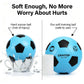 Chastep Sports Foam Soccer Ball for Kids or Beginner, 8“ Sponge Soccer Ball, Safe & Soft Kick Play (Blue/Black)