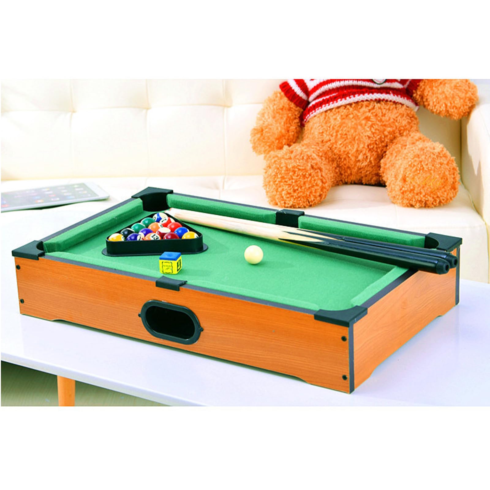 Hora de Lima Mini Pool Table for Kids Mini Billiards Table-Top Game Pool Table Toy for Cat Pool Tables Fun for Kids Birthday Children's Day Gift (14")