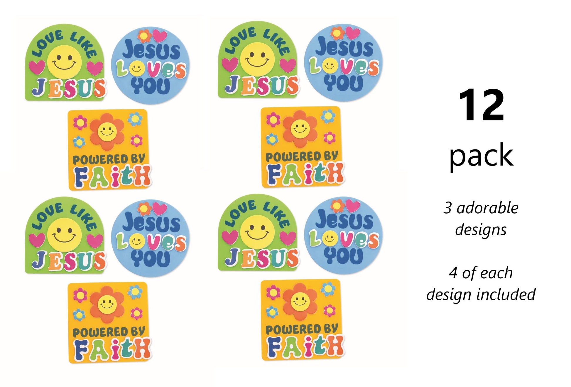 Fun Express Retro Faith Craft Kits - Christian Religious Crafts for Kids Creative DIY Projects for Church School Religious Activities & Sunday School