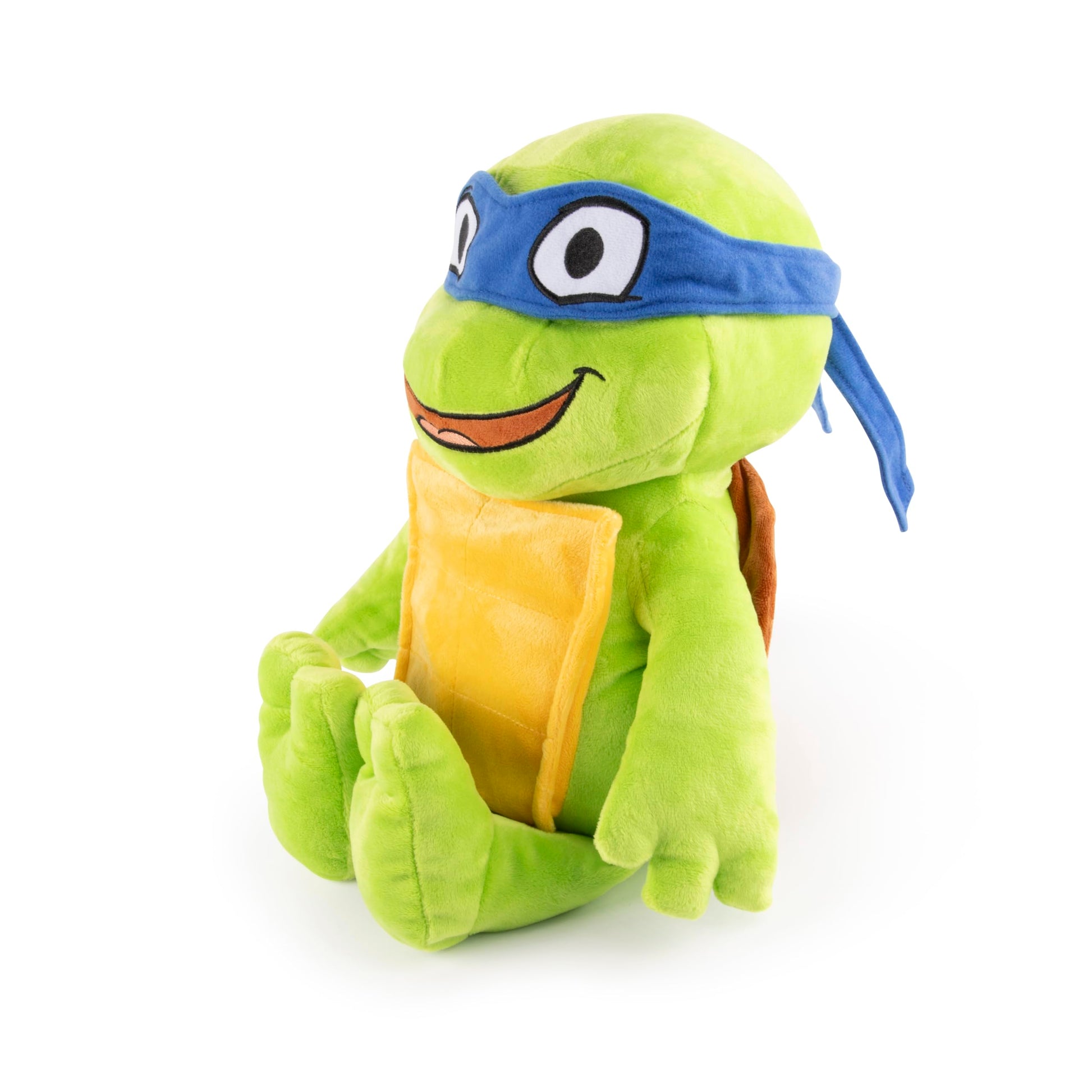 Weighted Nickelodeon Teenage Mutant Ninja Turtles Leonardo Plush Pillow Buddy - Super Soft Turtle Tots Character Pillow - Polyester Microfiber, 17