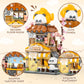 Finger Rock Street View Mini City Taiyaki Shop Building Set, Cute Panda Animals Building Toys Creative Architecture Set, Ideas Gifts for Adults Teens