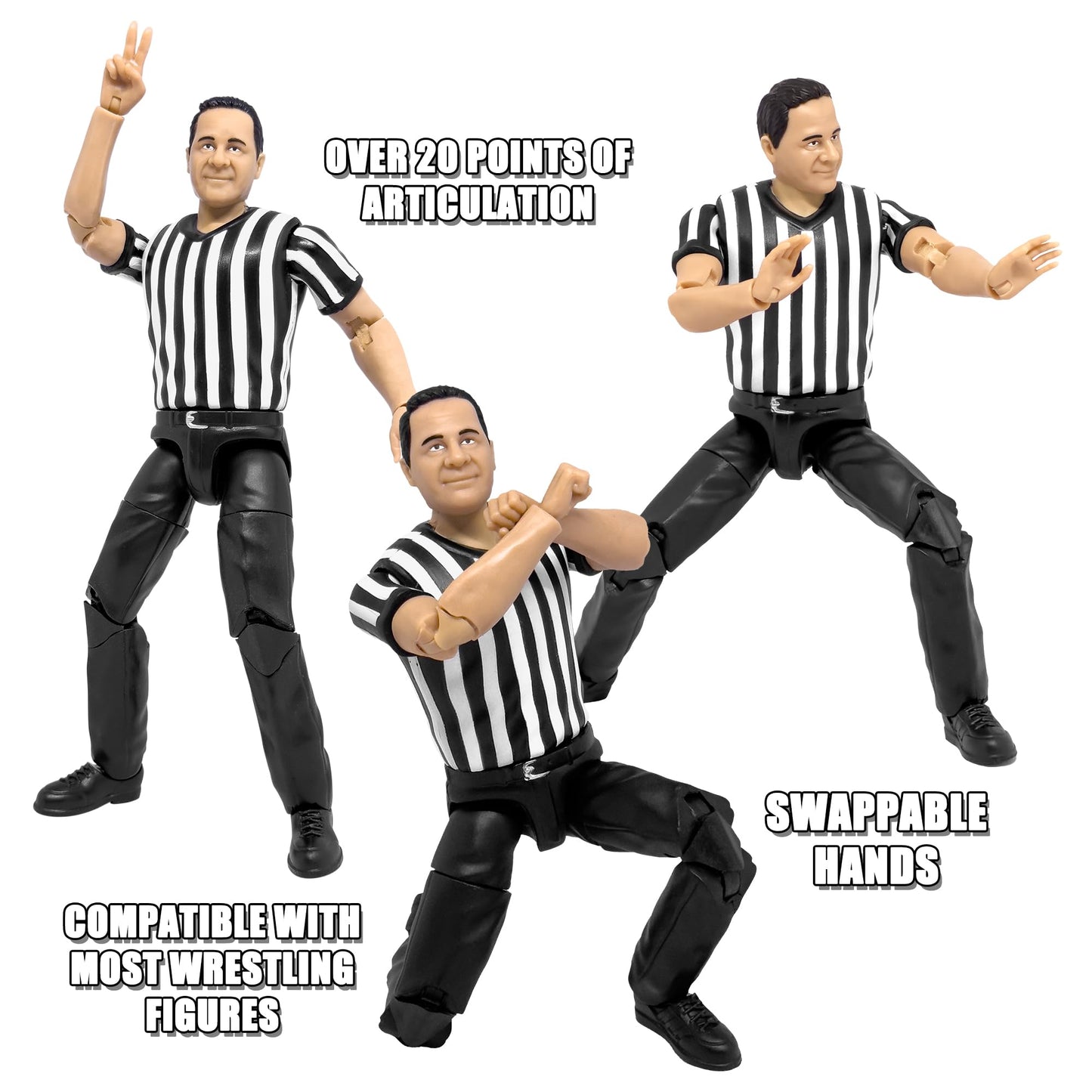 Ultimate Talking Wrestling Referee & Ring Announcer for Wrestling Figures