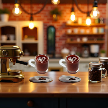 2 Pcs Miniature Coffee Cups Model Dollhouse Ornament Dollhouse Decoration Mini Decor Doll House Accessories Random Color Miniature Dollhouse