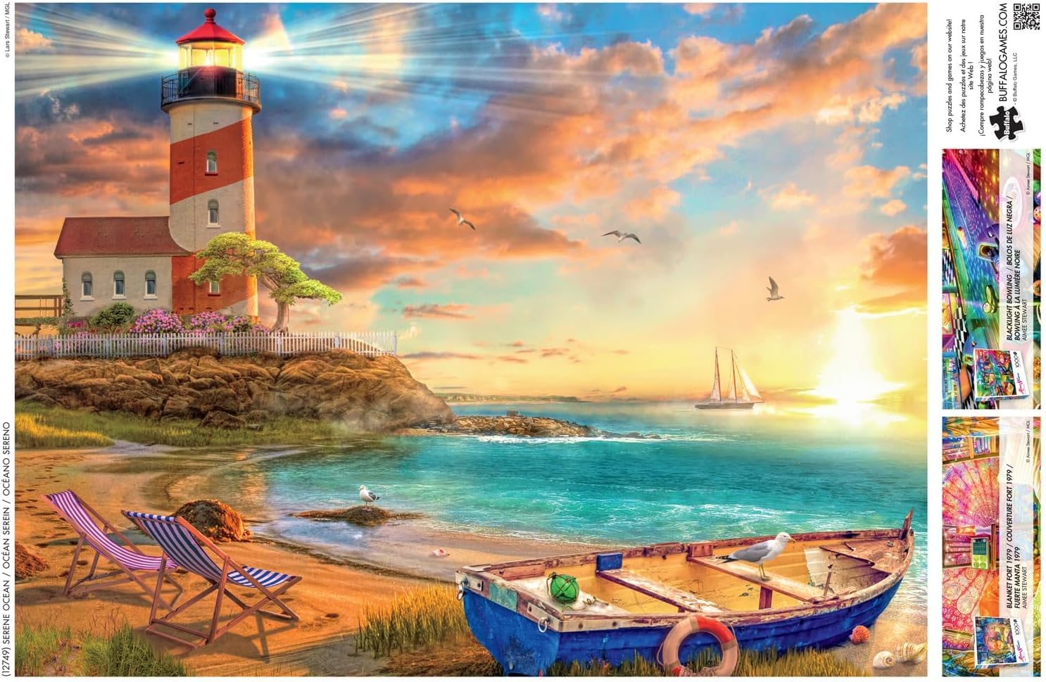 Buffalo Games - LARS - Serene Ocean - 1000 Piece Jigsaw Puzzle for Adults -Challenging Puzzle Perfect for Game Nights - Finished Size is 26.75 x 19.75