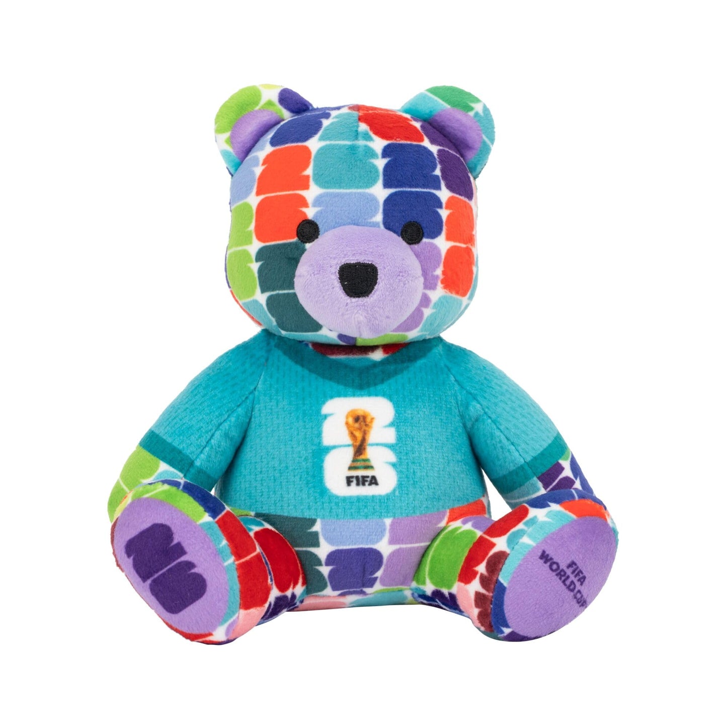 FIFA World Cup 26 6" Plush Colorful Football Bear Official Collectible 2026 World Cup with FIFA Trophy Logo T-Shirt, Ages 3+