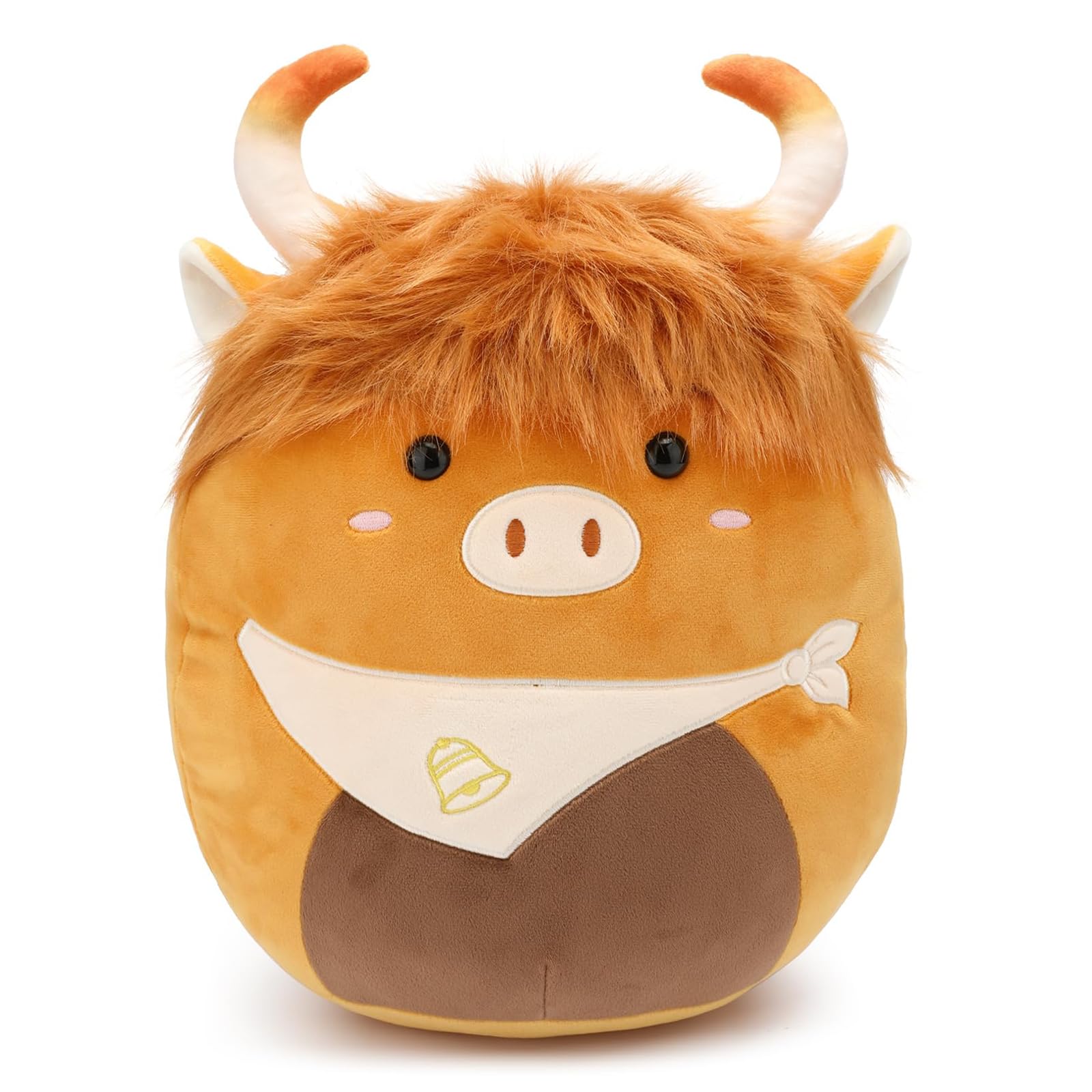Yytoyshop Highland Cows Plush Pillow Adorable Cow Stuffed Animal Plushies Toys Soft Fluffy Cow Plush Pillow for Kids Adults Home Decor