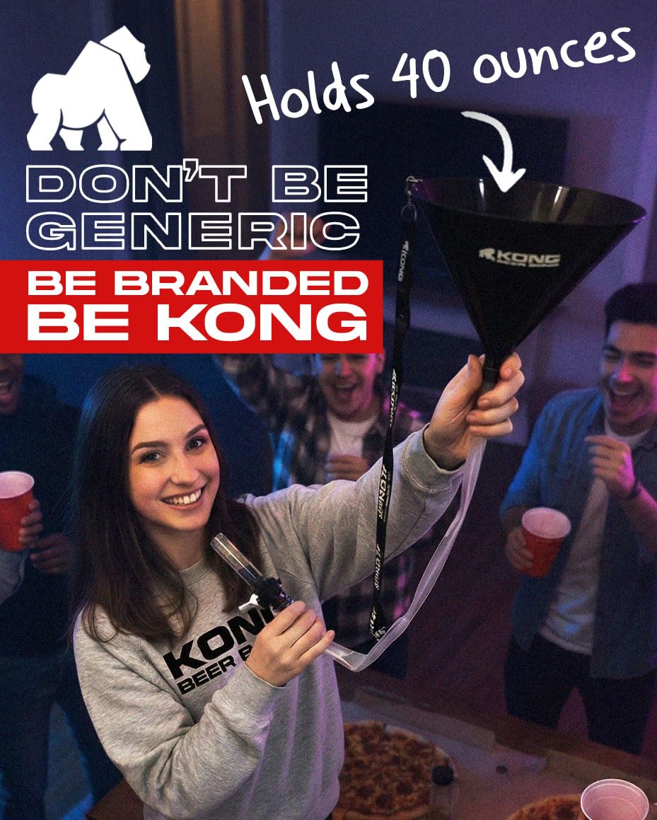 Kong Double Funnel | Dual Tube Drinking Funnel for Party Games, Tailgates, Festivals & Celebrations