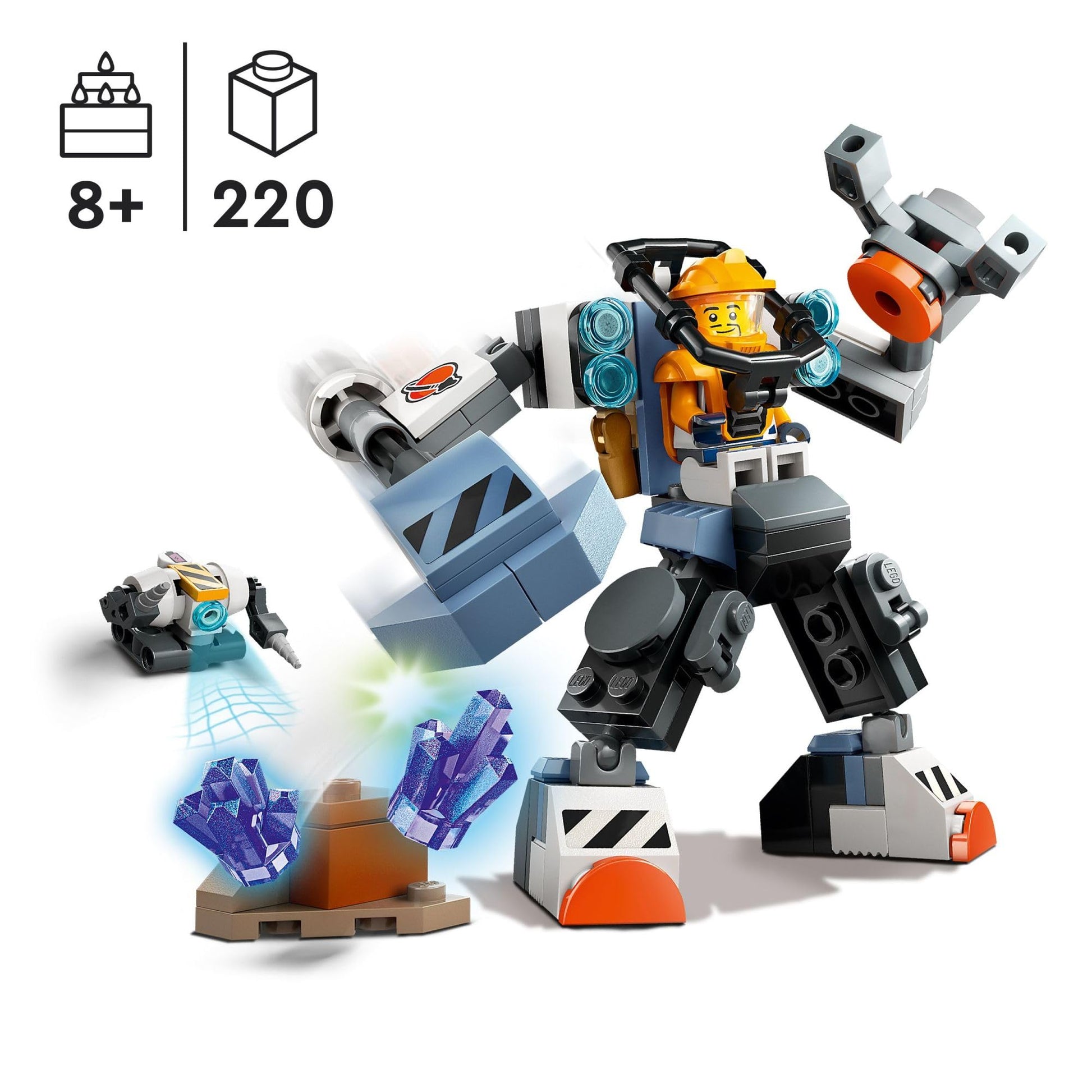 LEGO City Space Construction Mech Suit Building Set, Fun Space Toy for Kids Ages 6 and Up, Space Gift Idea for Boys and Girls Who Love Imaginative
