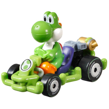Hot Wheels Die Cast GRN19 Model Kart 5 cm Yoshi Dinosaur Pipe Frame Kart Super Mario Kart 1/64 6 cm Multi-Coloured