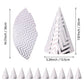 Boieo Silver Party Hats for Adults and Kids 10 Pack, 7.9 Inch Large Birthday Cone Hats Bulk, Metallic Foil Paper Headwear for Men, Women, New Year Eve