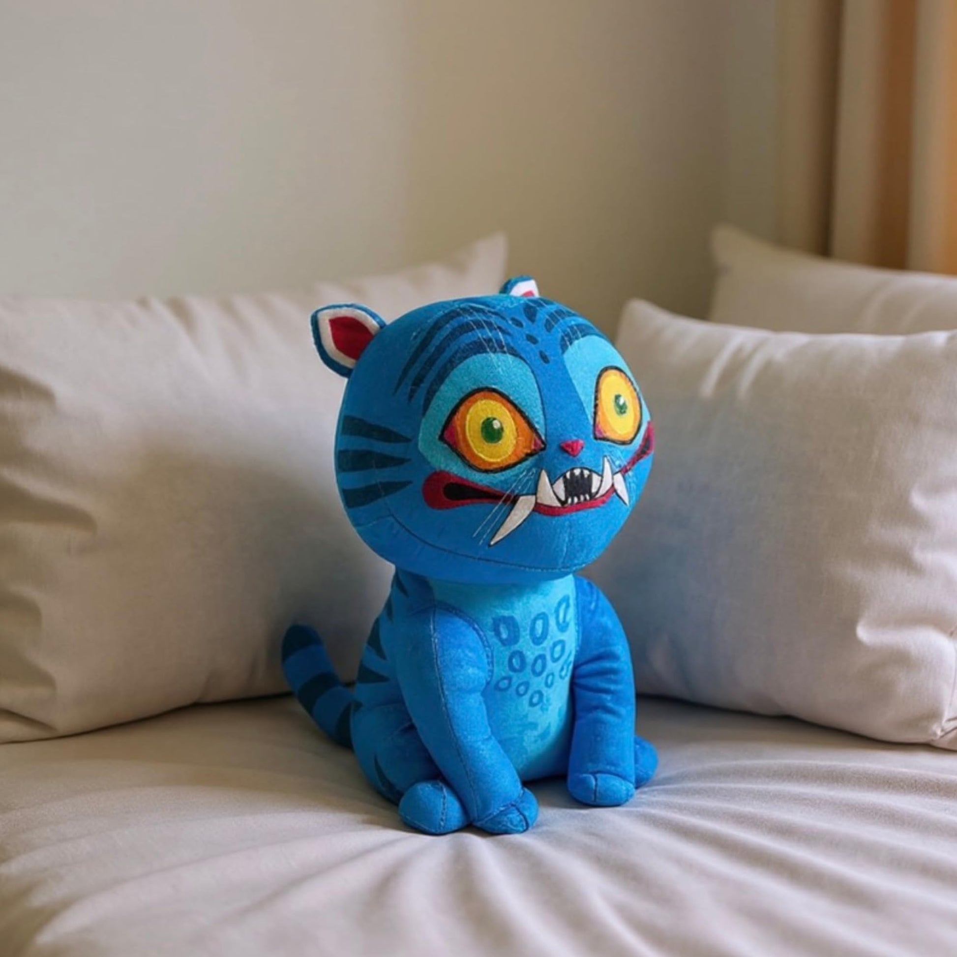 Kpop Demon Hunters Derby Character Plush Pillow Pal, Super Soft, Blue & Large 16 x 12 Inch