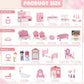 Princess Dollhouse Furniture Set, 48 Piece Luxury Miniature Accessories Collection with Living Room, Bathroom, Bedroom?Kitchen, TV Entertainment Set