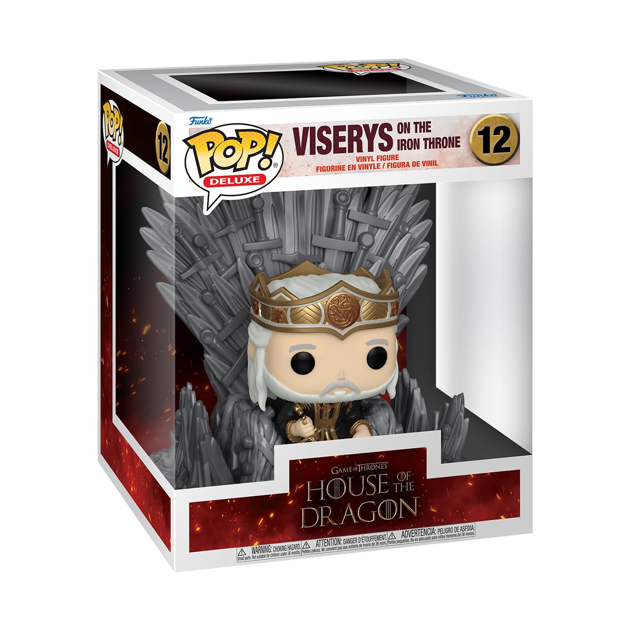 Funko POP! Deluxe: House of The Dragon - King Viserys Targaryen on Throne - Collectable Vinyl Figure - Gift Idea - Official Merchandise - for Kids &