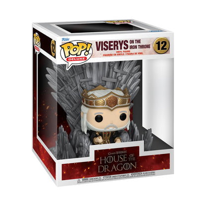 Funko POP! Deluxe: House of The Dragon - King Viserys Targaryen on Throne - Collectable Vinyl Figure - Gift Idea - Official Merchandise - for Kids &