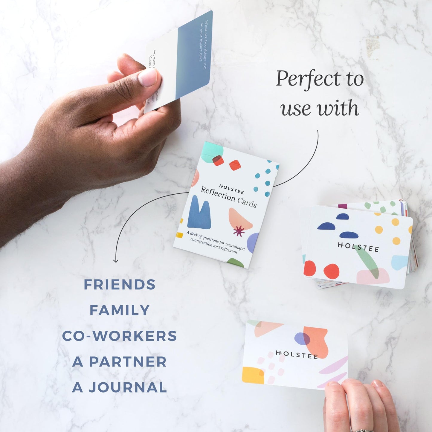 Holstee Reflection Cards - A Deck of 100+ Questions to Spark Meaningful Connections and Conversations