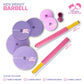 Modern Innovations Kids Barbell Weight Set, Toy Workout Equipment, Kid Weights for Exercise, Toddler Fun & Fitness (Pink & Purple)