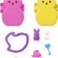 Polly Pocket x Peeps, Micro Doll & 2 Playsets with 7 Themed Accessories, Keychain Clip, Travel Toy, Partnership Compact