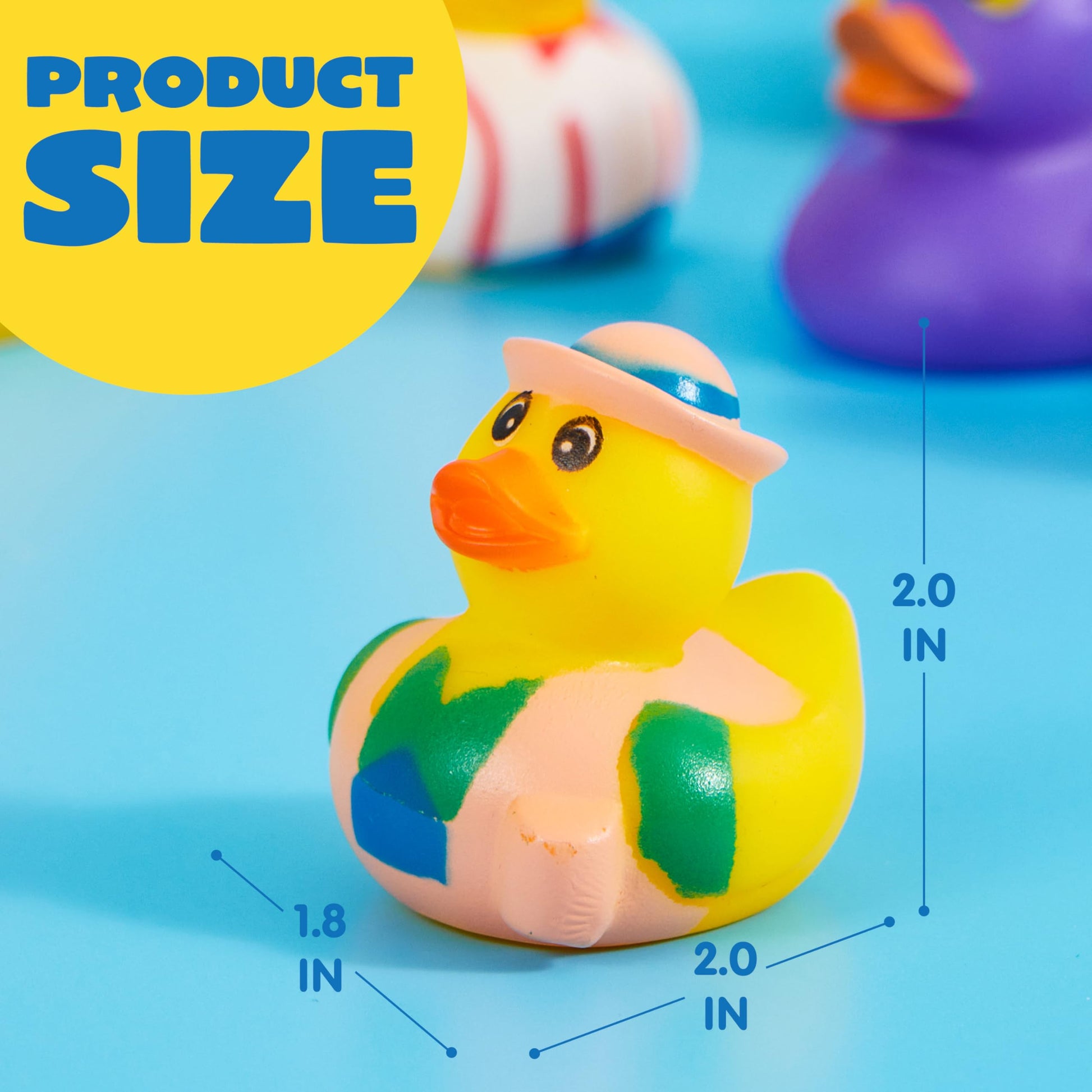 JOYIN 30 Pcs Rubber Ducks, Random Assortment Ducks Bulk with Mesh Carry Bag, Mini Rubber Duckies for Baby Bath Toys, Kids Toddler Summer Pool Toys