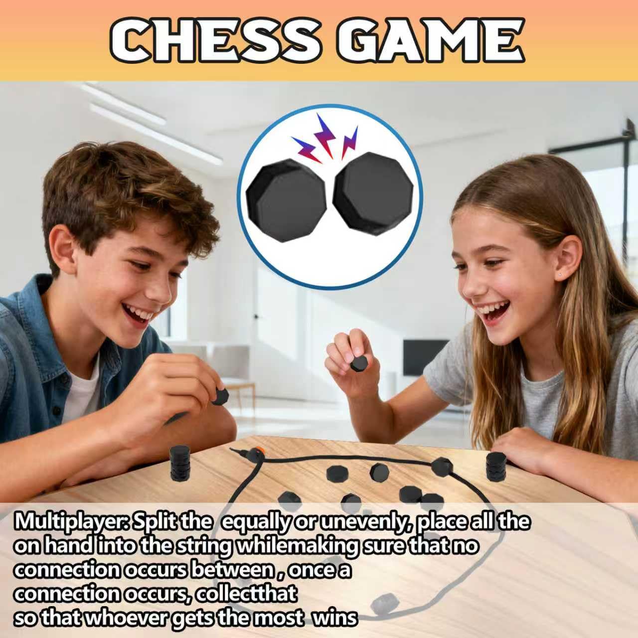 kowgical Chess Game with 20 Stones, Plastic Chess Games Set for Teenagers Adults, Party Easter Gifts Travel Games, Fun Tabletop Multiplayer Game