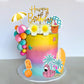 Summer Hawaiian Cake Topper with Swimming Rings Balls Sun Umbrella Beach Cake Decorations for Summer Hawaii Aloha Theme Birthday Supplies
