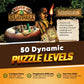 Crazy Like a Box Relics of Rajavihara - Solo Puzzle Adventure Game with 50 Challenges Across 5 Floors - Strategic Logic Board Game for All Ages