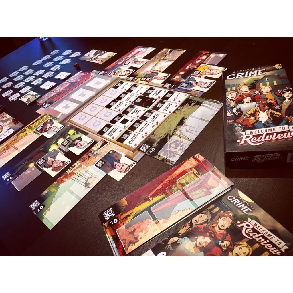 Chronicles of Crime Welcome to Redview Board Game EXPANSION | Mystery Game | Cooperative Game for Kids and Adults | Ages 12+ | 1-4 Players | Avg