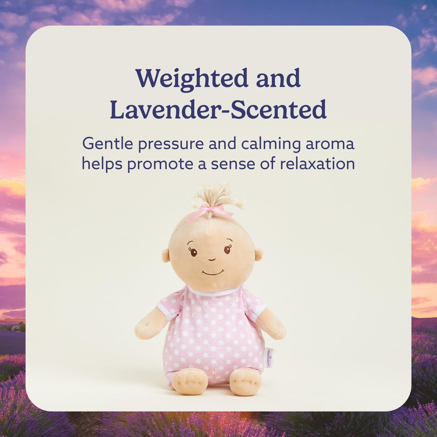 warmies Microwavable & Weighted Stuffed Animals, Baby Girl Lighter Skin - Heated Stuffed Animal Plushie for Warmth & Comfort - Soft Plush Toys