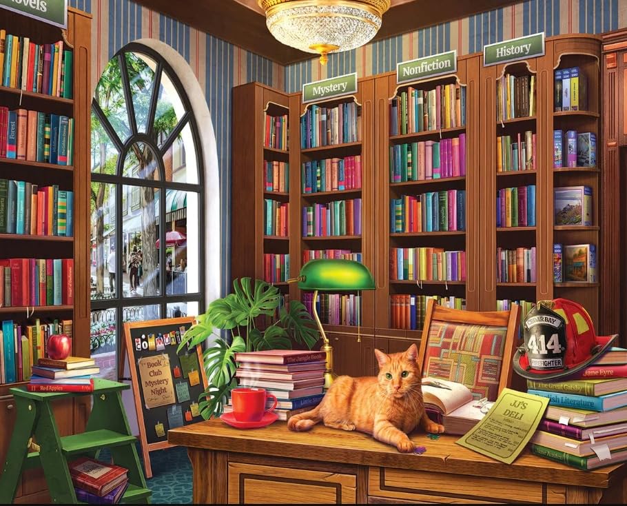 White Mountain 1000 Piece Jigsaw Puzzle Fun Book, Public Library