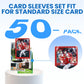MZONGZI 3 Row Trading Card Storage Box - Holds 2400 Cards, Fits Toploaders & Magnetic Cases, Includes 50 Sleeves, 8 Dividers & 3 Supports - Sport Card