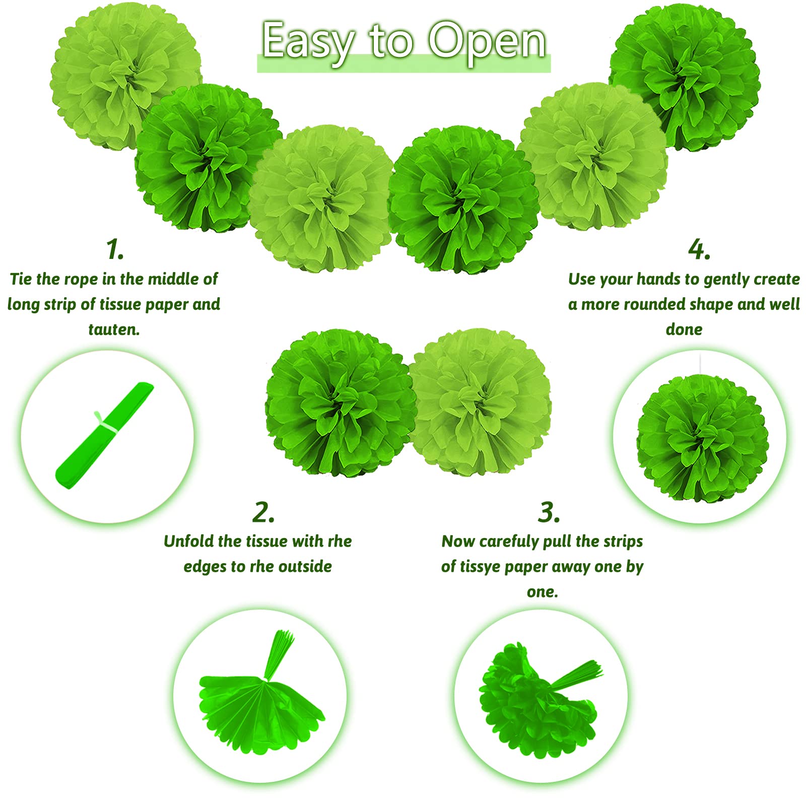 Recosis Green Birthday Decorations, Party Decorations Happy Birthday Decorations with Banner for Women Boys Girls Dinosaur Safari Party Decorations