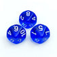 Bescon 10-Sided Polyhedral Dice, Blue "Translucent", Numbered 1-10, 10-Piece Set for Tabletop Games