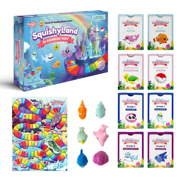 The Fidget Game SquishyLand in Rainbow Reef - Educational & Phonics Kindergarten Learning Activities for Children in Pre-K to 2nd Grade - Mochi