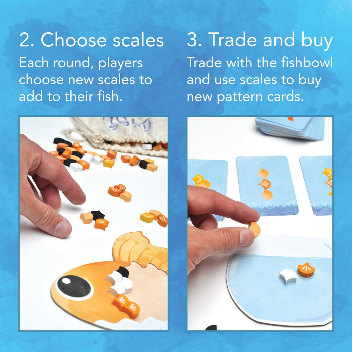 Last Night Games The Finest Fish | Mensa Recommended Strategic Board Game | Tile Placement Game for Families