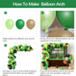 Pixel Miner Birthday Balloon Arch Kit - 121 Pcs Green Black Brown Balloons with Table Cover & Banner for Video Game Birthday Party Decorations