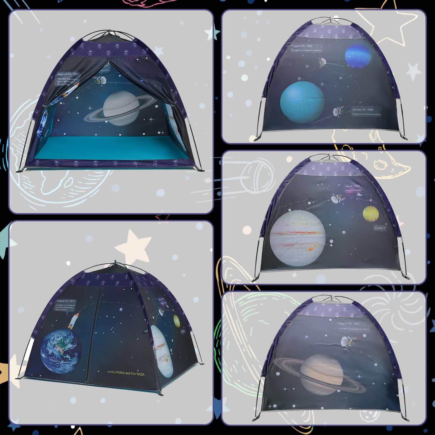 alprang Space World Play Tent Galaxy Dome Playhouse for Boys and Girls Imaginative Play-Astronaut Space for Kids Indoor and Outdoor Fun, Perfect Kid’s