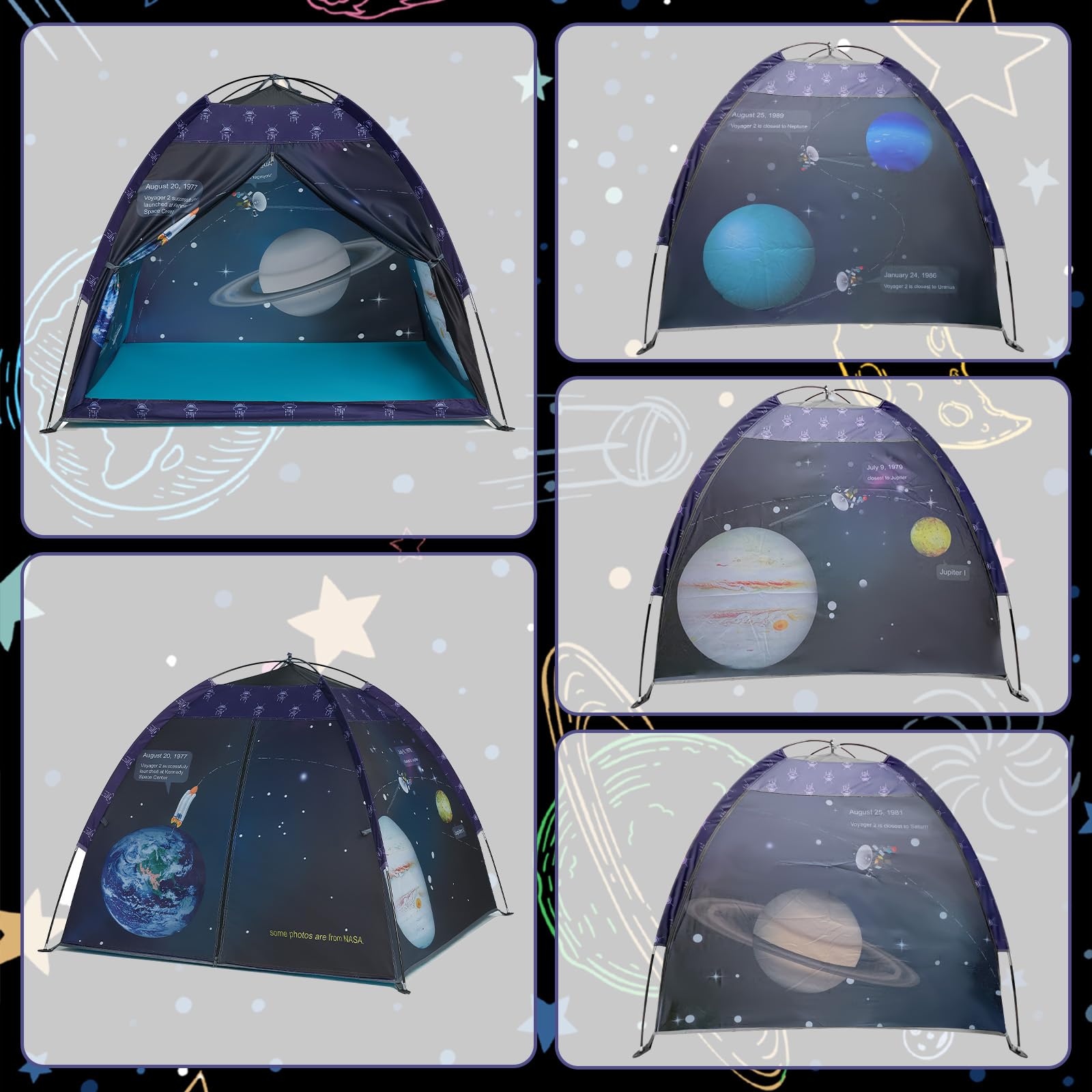alprang Space World Play Tent Galaxy Dome Playhouse for Boys and Girls Imaginative Play-Astronaut Space for Kids Indoor and Outdoor Fun, Perfect Kid’s