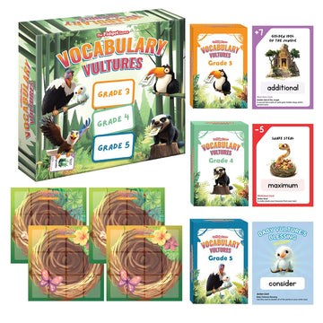 The Fidget Game Vocabulary Vultures, Word Games for Kids Ages 8-11, Grades 3-5, Vocabulary Builder, Reading Comprehension & Communication Skills, Tier