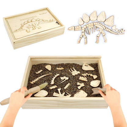Dinosaur Excavation Archaeology Dig Kit for Kids, Fossil Explore Sensory Bin Toys, Dino Skeletons Bones Puzzle Game, Archaeology Science STEM Toys