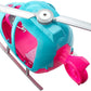 BARBIE - Barbie Helicoptere - Vehicule de Poupee - Helicoptere Rose + Bleu - Peut contenir 2 Poupees Barbie